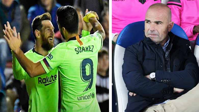 راهێنه‌ری لیڤانتی: هه‌موو هه‌وڵێكم دا، به‌ڵام نه‌مانتوانی به‌رامبه‌ر مێسی هیچ بكه‌م